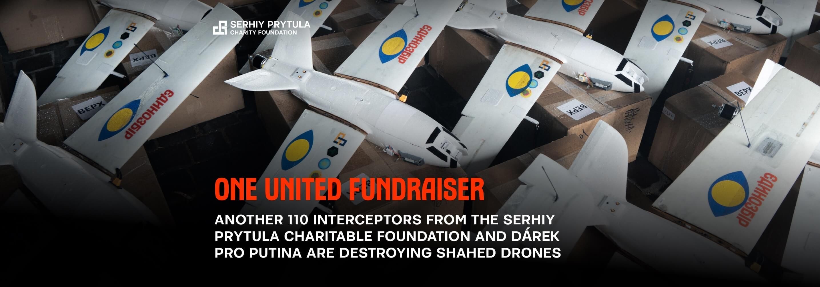 “Taras+” vs. Shaheds: Serhiy Prytula Charity Foundation Delivers 110 Interceptor Drones Supported by Dárek pro Putina